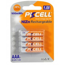 Аккумулятор AAA, 900 mAh, PKCELL, 4 шт, 1.6V, Rechargeable, Blister
