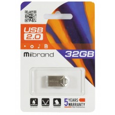 USB Flash Drive 32Gb Mibrand Hawk Silver (MI2.0/HA32M1S)