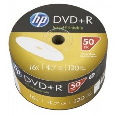 Диск DVD+R 50 HP, 4.7Gb, 16x, Printable, Bulk Box (DRE00070WIP-3)