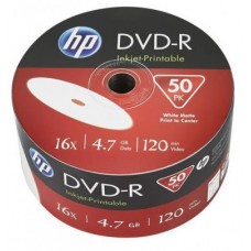 Диск DVD-R 50 HP, 4.7Gb, 16x, Printable, Bulk Box (DME00070WIP-3)