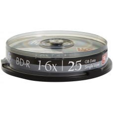 Диск BD-R 10 HP, 25Gb, 6x, Cake Box (BRE00071-3)