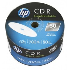 Диск CD-R 50 HP, 700Mb, 52x, Printable, Bulk Box (CRE00070WIP-3)