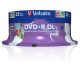 Диск DVD+R 25 Verbatim, 8.5Gb (Double Layer), 8x, Printable, Spindle (43667)