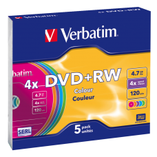 Диск DVD+RW Slim Case, Verbatim 