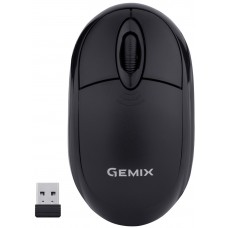 Миша Gemix GM185 1200 DPI бездротова, Black, Міні-USB ресивер (GM185BK)