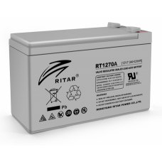 Батарея для ДБЖ 12В 7Ач AGM Ritar RT1270A Gray / 12V 7.0Ah / 151х65х100 мм (RT1270A Gray)