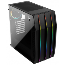 Корпус Aerocool Klaw, Black, Mid Tower, без БП, для ATX / micro-ATX / mini-ITX (KLAW  RGB TG)