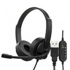 Навушники 2E CH12, Black, USB, микрофон (2E-CH12SU)