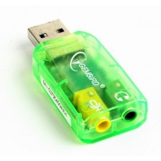 Звукова карта USB 2.0, 5.1, Gembird, Green, Box (SC-USB-01)