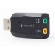 Звукова карта USB 2.0, 5.1, Gembird, Black, Box (SC-USB2.0-01)