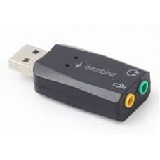 Звуковая карта USB 2.0, 5.1, Gembird, Black, Box (SC-USB2.0-01)