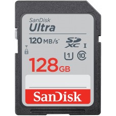 Карта пам'яті SDXC, 128Gb, Class10 UHS-I U1, SanDisk Ultra, 120 / 40 MB/s (SDSDUN4-128G-GN6IN)