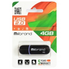 USB Flash Drive 4Gb Mibrand Panther, Black (MI2.0/PA4P2B)