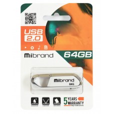 USB Flash Drive 64Gb Mibrand Aligator White (MI2.0/AL64U7W)