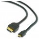 Кабель HDMI - micro HDMI 4.5 м Cablexpert Black, V2.0 (CC-HDMID-15)