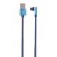 Кабель USB - USB Type-C 1 м Cablexpert Blue, 2.1А угловой, премиум (CC-USB2J-AMCML-1M-BL)