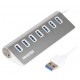 Концентратор USB 3.0 Maxxter HU3A-7P-01 USB 3.0, 7 портов, металл, серебристый