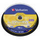 Диск DVD-RW 10 Verbatim, 4.7Gb, 4x, Matt Silver, Spindle (43552)