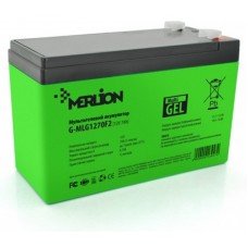 Батарея для ИБП 12В 7Ач Merlion, G-MLG1270F2, ШхДхВ 65х150х95, Green