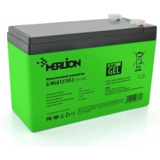 Батарея для ДБЖ 12В 7.5Ач Merlion, G-MLG1275F2, ШхДхВ 65х150х95, Green