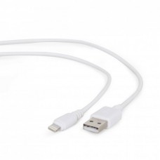 Кабель USB - Lightning 1 м Cablexpert White, 2.1А (CC-USB2-AMLM-W-1M)