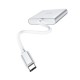Адаптер USB 3.1 Type-C (M) - HDMI (F) + Type C + USB 3.0, Hoco, White, 15 см (HB14)