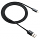 Кабель USB <-> Lightning, Canyon CFI-3, Black, 1 м, в нейлоновой оплетке (CNE-CFI3B)