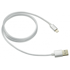 Кабель USB <-> Lightning, Canyon CFI-3, Pearl White, 1 м, в нейлоновой оплетке (CNE-CFI3PW)