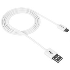 Кабель USB - micro USB 1 м Canyon UM-1 White, 1A (CNE-USBM1W)
