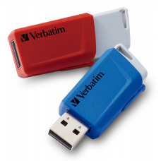 USB 3.2 Flash Drive 32Gb Verbatim Store‘n’Click, 2 шт, Red и Blue (49308)