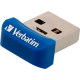 USB 3.2 Flash Drive 64Gb Verbatim Store'n'Stay NANO, Blue (98711)