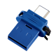 USB 3.2 / Type-C Flash Drive 32Gb Verbatim Dual, Black/Blue (49966)