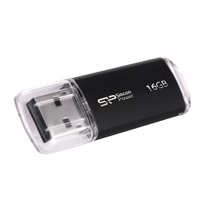 USB Flash Drive 16Gb Silicon Power Ultima II Black / 25/20Mbps (SP016GBUF2M01V1K)