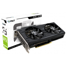 Видеокарта GeForce RTX 3060, Palit, Dual (LHR), 12Gb GDDR6, 192-bit (NE63060019K9-190AD/LHR)