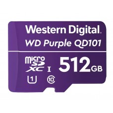 Карта пам'яті microSDXC, 512Gb, Class10 UHS-I, Western Digital Purple SC QD101 (WDD512G1P0C)