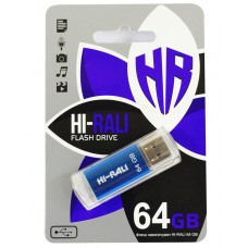 USB Flash Drive 64Gb Hi-Rali Rocket series Blue, (HI-64GBVCBL)