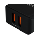 Сетевое зарядное устройство Canyon H-03, Black, 2xUSB (CNE-CHA03B)
