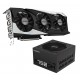 Видеокарта GeForce RTX 3060, Gigabyte, GAMING OC (GV-N3060GAMING OC-12GD) + БП 750W Gigabyte P750GM