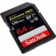 Карта памяти SDXC, 64Gb, Сlass10 UHS-I U3 V30, SanDisk Extreme Pro (SDSDXXY-064G-GN4IN)