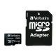 Карта памяти microSDXC, 128Gb, Verbatim Premium, SD адаптер (44085)