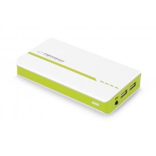 Універсальна мобільна батарея 11000 mAh, Esperanza «Atom», White/Green (EMP107WG)