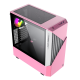 Корпус GameMax Contac COC PW Pink/White, без БП, EATX