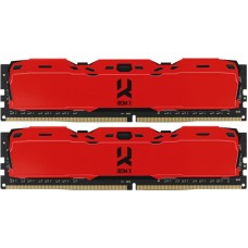 Память 4Gb x 2 (8Gb Kit) DDR4, 3000 MHz, Goodram IRDM X, Red (IR-XR3000D464L16S/8GDC)