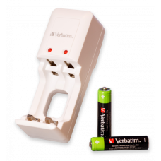 Зарядний пристрій Verbatim, White, 2xAA/AAA (49944)