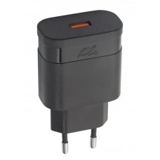 Мережевий зарядний пристрій RivaCase VA4110 B00 Black, 1 USB, 1.5-3A, 18W QC3.0