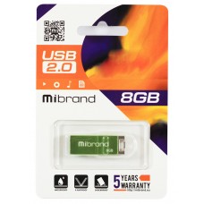 USB Flash Drive 8Gb Mibrand Сhameleon Light Green (MI2.0/CH8U6LG)
