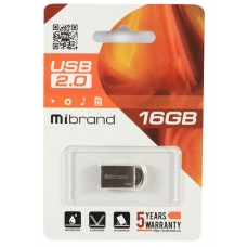 USB Flash Drive 16Gb Mibrand lynx, Silver (MI2.0/LY16M2S)