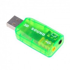 Звукова карта USB 2.0, 5.1, Dynamode 3D Sound, Green, 90 дБ, Blister (USB-SOUNDCARD2.0)