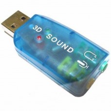 Звуковая карта USB 2.0, 5.1, Dynamode 3D Sound, Blue, 90 дБ, Blister (USB-SOUNDCARD2.0)