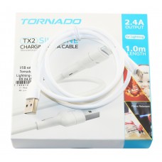 Кабель USB <-> Lightning, Tornado TX2, White, 1м